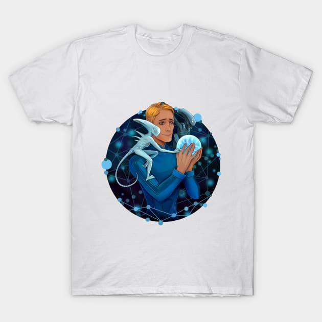 David and the galactic map T-Shirt by Magical Forest